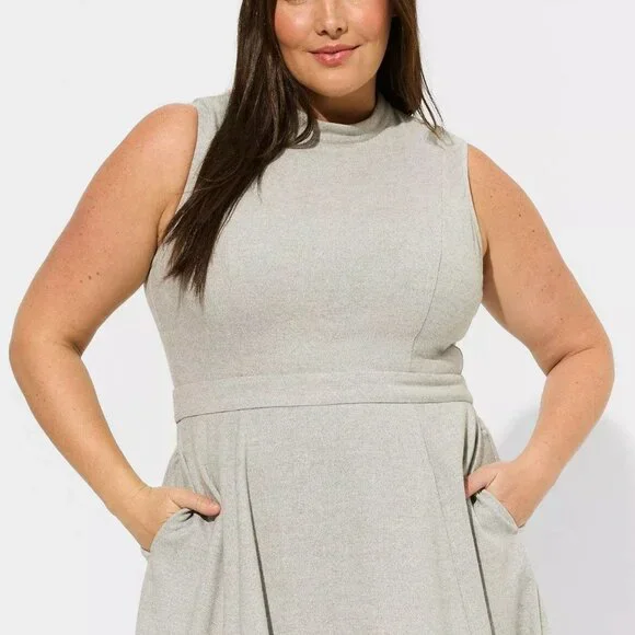 NWT Torrid sz 24 Midi Mock Neck Dress - Picture 5 of 6